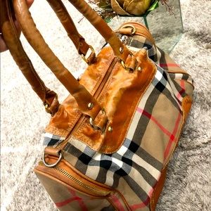 Well loved Burberry medium sized shoulder bag